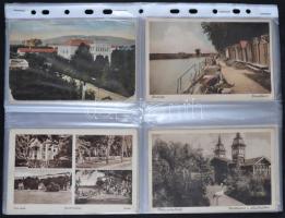 30 db VEGYES magyar városképes lap; Balaton és Velencei tó környéke / 30 mixed Hungarian foreign town-view postcards; Lake Balaton and Velence