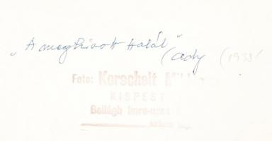 cca 1938 Korschelt Miklós (1900-1982): A meghívott halál, pecséttel jelzett fotóművészeti alkotás, 2...