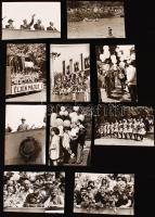 1977 Budapest, Felvonulás Május 1-én, 13 db riportkép, 9x13 cm