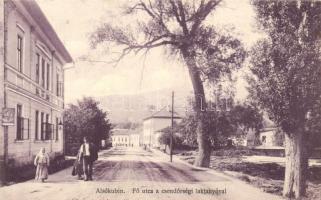 Alsókubin, Fő utca, csendőrségi laktanya, Singer varrógép üzlet, kiadja Ferencz Adolf / street, gendarmerie barracks, sewing machine shop (EK)