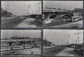 1979 Budapest, Az Üllői út és a Könyves Kálmán krt. csomópontjának átépítése, városkép a Fradi pálya...