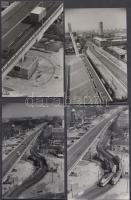 1979 Budapest, Az Üllői út és a Könyves Kálmán krt. csomópontjának átépítése, városkép a Fradi pálya...