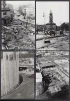 1974 Karai Sándor: Budapest, a Kálvin tér átépítése, 13 db fotó,  9x13 cm
