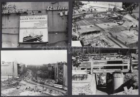 1974 Karai Sándor: Budapest, a Kálvin tér átépítése, 13 db fotó,  9x13 cm