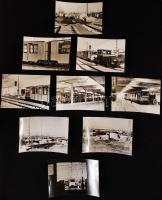 1973 Karai Sándor: Budapest, a kis földalatti csarnokának építése és az első szerelvény beérkezése, 13 db fotó, 9x13cm