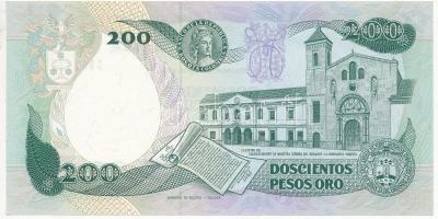 Kolumbia 1991. 200P T:I
Colombia 1991. 200 Pesos C:UNC
Krause 429