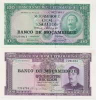 Mozambik 1961. 100Esc + 1967. 500Esc + 1970. 50Esc + 1972. 1000Esc T:I,I- (hajtatlan) Mozambique 1961. 100 Escudos + 1967. 500 Escudos + 1970. 50 Escudos + 1972. 1000 Escudos C:UNC,AU (unfolded) Krause 109,110,111,115