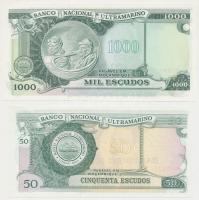 Mozambik 1961. 100Esc + 1967. 500Esc + 1970. 50Esc + 1972. 1000Esc T:I,I- (hajtatlan)
Mozambique 196...