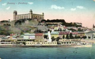 Pozsony, vár, SS Schönbrunn / castle, steamship (EK)