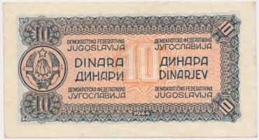 Jugoszlávia 1944. 10D T:II-
Yugoslavia 1944. 10 Dinara C:VF
Krause 50