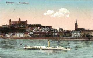 Pozsony, vár, gőzhajó / castle, steamship