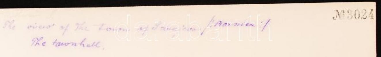 cca 1910-1920 Bosznia, Szarajevó, Városháza, angolul feliratozott fotó Kerny István hagyatékából, 17...