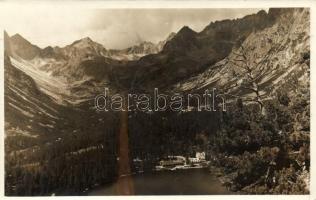 Tátra, Poprádi-tó / lake - 3 db régi képeslap / 3 old postcards