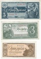 Szovjetunió 1938. 1R + 3R + 5R T:III Soviet Union 1938. 1 Ruble + 2 Rubles + 5 Rubles C:F Krause 213,214,215