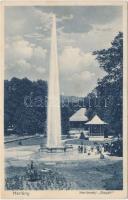 Ránkfüred, Herlány; szökőkút - 2 db régi képeslap / 2 old postcards