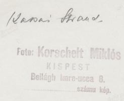 cca 1940 Korschelt Miklós (1900-1982): Kassai strand, pecséttel jelzett vintage fotóművészeti alkotá...