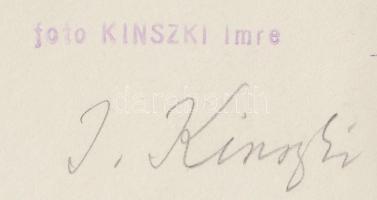 cca 1930-1935 Kinszki Imre (1901-1945): Álláshirdetések olvasója, pecséttel, aláírással jelzett vint...