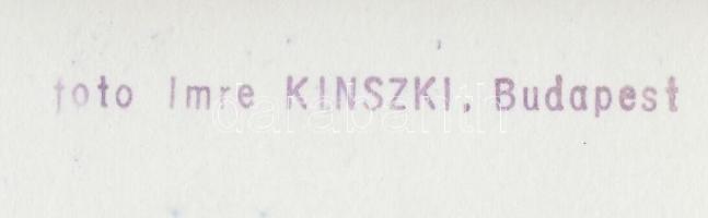 cca 1930-1935 Kinszki Imre (1901-1945): Nyomok a havas jégen, pecséttel jelzett vintage fotó, 14x12 ...