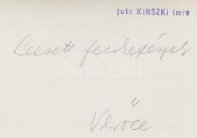 cca 1930-1935 Kinszki Imre (1901-1945): Leesett fecskefészek (Verőce), pecséttel jelzett vintage fot...