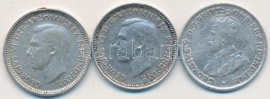 Ausztrália 1926-1948. 3p Ag (3x) T:2-,3
Australia 1926-1948. 3 Pence Ag (3x) C:VF,F
Krause KM#24,37,...