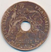 Francia Indokína 1917A 1c Br T:3 French Indo-China 1917A 1 Cent Br C:F Krause KM#12.1