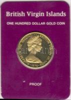 British Virgin Islands 1976 100$ arany / Gold 7.1g (0.900) T:PP példányszám / Auflage 12.000