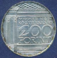 1977. 200Ft Ag "Nemzeti Múzeum" eredeti plombált MNB plasztiktokban T:BU Adamo EM55