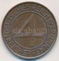 Németország/Weimari Köztársaság 1932A 4pf Br T:2- Germany/Weimar Republic 1932A 4 Pfennig Br C:VF Krause KM#75