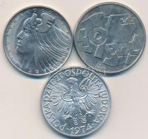 Lengyelország 1974-1984. 5Zl + 20Zl + 100Zl T:2
Poland 1974-1984. 5 Zlotych + 20 Zlotych + 100 Zloty...