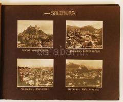 cca 1910 80 db fénykép az Osztrák-Magyar Monarchia osztrák és olasz városairól, albumba kötve, jó állapotban, különféle méretekben