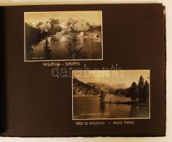 cca 1910 80 db fénykép az Osztrák-Magyar Monarchia osztrák és olasz városairól, albumba kötve, jó ál...