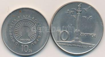 Lengyelország 1965. 10Zl + 1969. 10Zl T:2 Poland 1965. 10 Zlotych + 1969. 10 Zlotych C:XF Krause Y#55,61