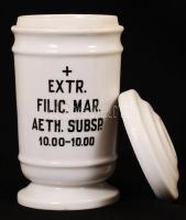 7 db Zsolnay patika edény, jelzett, hibátlan, m:14 cm