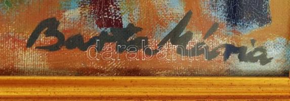 Barta Mária (1897-1969): Erdő részlet. Olaj, karton, jelzett, üvegezett keretben, 65×50 cm