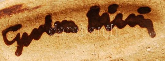 Gorka Lívia (1925-2011): Váza. Egyedi mázas kerámia, jelzett, hibátlan, m:20 cm