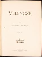 Dessewffy Arisztid: Velencze. I-II. kötet. Budapest, 1896. Kosmos. 172 p.; 195 p. Egységes, tulajdonosi (szintén útikönyv-szerző) névvel ellátott egészvászon-kötésben (Grollig). Megkímélt állapotú, szép könyvek. (1. kötet egy lapja kissé piszkos)