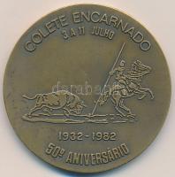 Portugália 1982. "Colete Encarnado fesztivál 50. évfordulója Vila Franca de Xira városban" emlékérem (50mm) T:2 Portugal 1982. "50th anniversary of the Colete Encarnado in Vila Franca de Xira" commemorative medal (50mm) C:XF