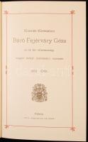 báró Komlós-Keresztesi Fejérváry Géa cs. és kir. táborszermagy magyar királyi honvédelmi miniszter 1851–1901. katonatiszti szolgálatainak 50. és államférfiui tevékenységének 29. évfordulóját ünnepli.) Pozsony, 1901. Eder István könyvny. 3 sztl. lev. 180 l. 1 sztl. lev. 10 t. (portréfotók), 1 táblázat (kihajtható). Kiadói, aranyozott, egészvászon-kötésben, felül aranyozott lapszálekkel, az első kötéstáblán a család címerével. Hibátlan állapotban!