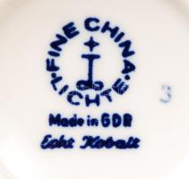 Kobalt kék mintás hatszemélyes porcelán ivószett kancsóval