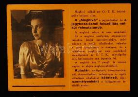 1939 Az Országos Tiszti Kaszinó fényképes meghívója