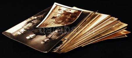 cca 1914-1918 Nagy katonai fotó tétel. Kb 50 db, részben magyarul feliratozott fotó a világháború fr...