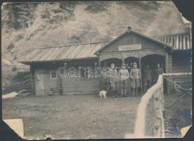 cca 1916 Érdekes frontfelvétel. Barakk Debrecen sz. kir. város városháza felirattal 12x9 cm