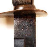 cca 1860 Tüzérségi kard hüvellyel, alapvetően jó állapotban, Nem rozsdás / Artillery sword 78 cm