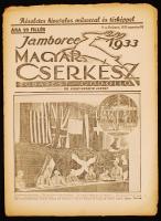 1933 A Magyar Cserkész Gödöllői Jamboreen kiadott 15 száma sok képpel, térképpel, néhány lap hiánnya...