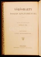 Vörösmarty Mihály munkái sajtó alá rendezte Gyulai Pál. I.-VI. kötet. teljes sorozat. (Aufrecht és G...