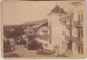 cca 1880 Divald Károly, Eperjes: Alsó-Tátrafüred, keményhátú fotó, 16x11 cm / The High Tatras, Smokovec photo 16x11 cm