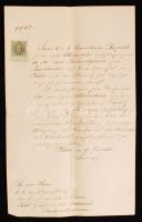 1876 Karl Freiherr von Lempruch osztrák tábornok polgári kinevezési okmánya Kremayr igazságügyminiszter saját kezű aláírásával / Announcing document of Karl Freiherr von Lempruch with autograph signature of Kremayr minister of Justice