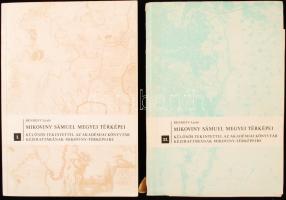 Bendefy László: Mikoviny Sámuel megyei térképei különös tekintettel az Akadémiai Könyvtár Kézirattárának Mikoviny-térképeire. I.-II. kötet. Bp. 1976. 360 p.,  12 p. 24 térképmell. Példányszám: 1200. Kiadói papírkötésben. Egyik gerincen kis szakadással