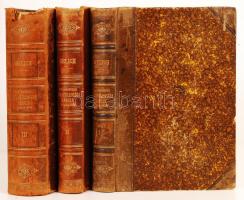 Gelich Rikhárd: Magyarország függetlenségi harcza 1848-49-ben. I.III. kötet. Teljes sorozat. Bp. 1883-1889 Aigner L. 486 l. 2 t. (színes litográfiák); 497 l. 2 t. (színes litográfiák);  930 l. Korabeli egységes aranyozott félbőr-kötésben. (két kötet gerincén kisebb hibákkal, a 3. kötet kötése belül szétvált).  Ritka.