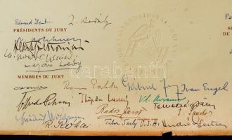 1948 Oklevél az 1948-as Nemzetközi Bartók Béla Találkozóról Komor Vilmos karmester részére. Kodály Z...